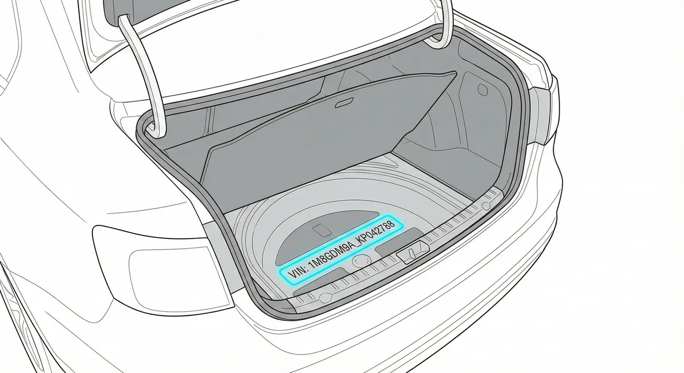 Audi A7 Trunk (VIN location)