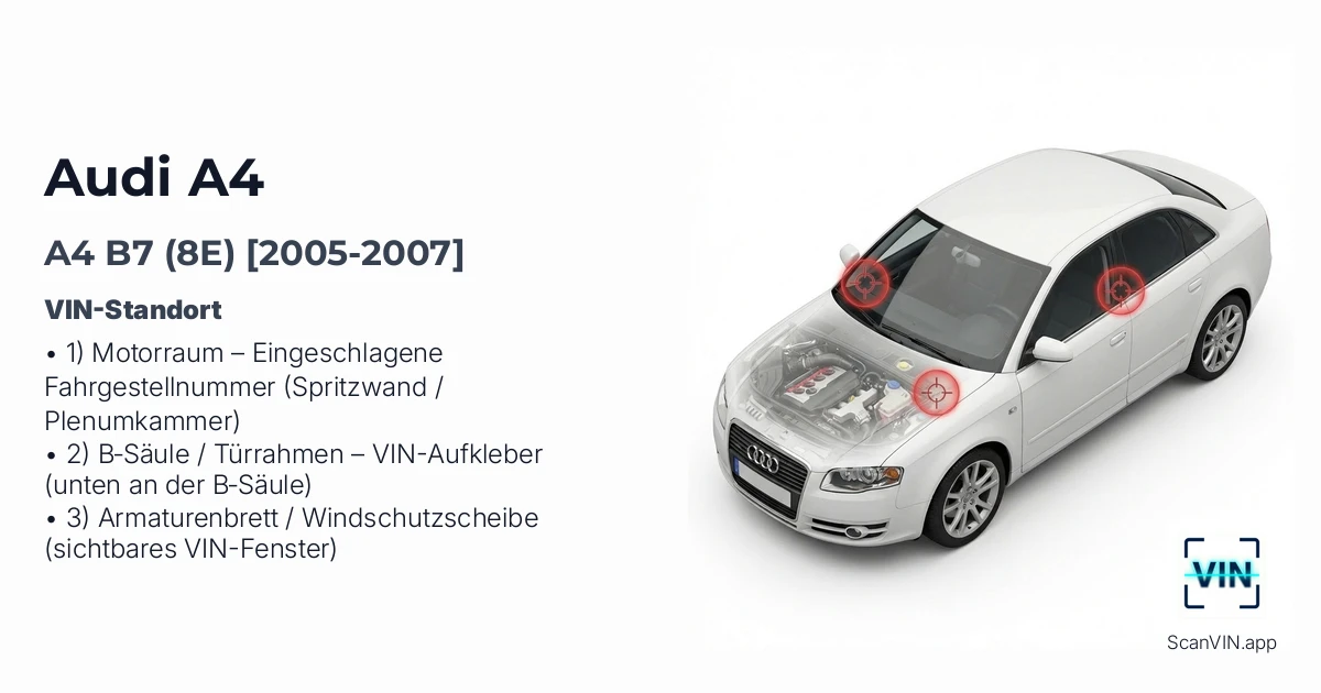 Audi A4 B7 8e 2005 2007