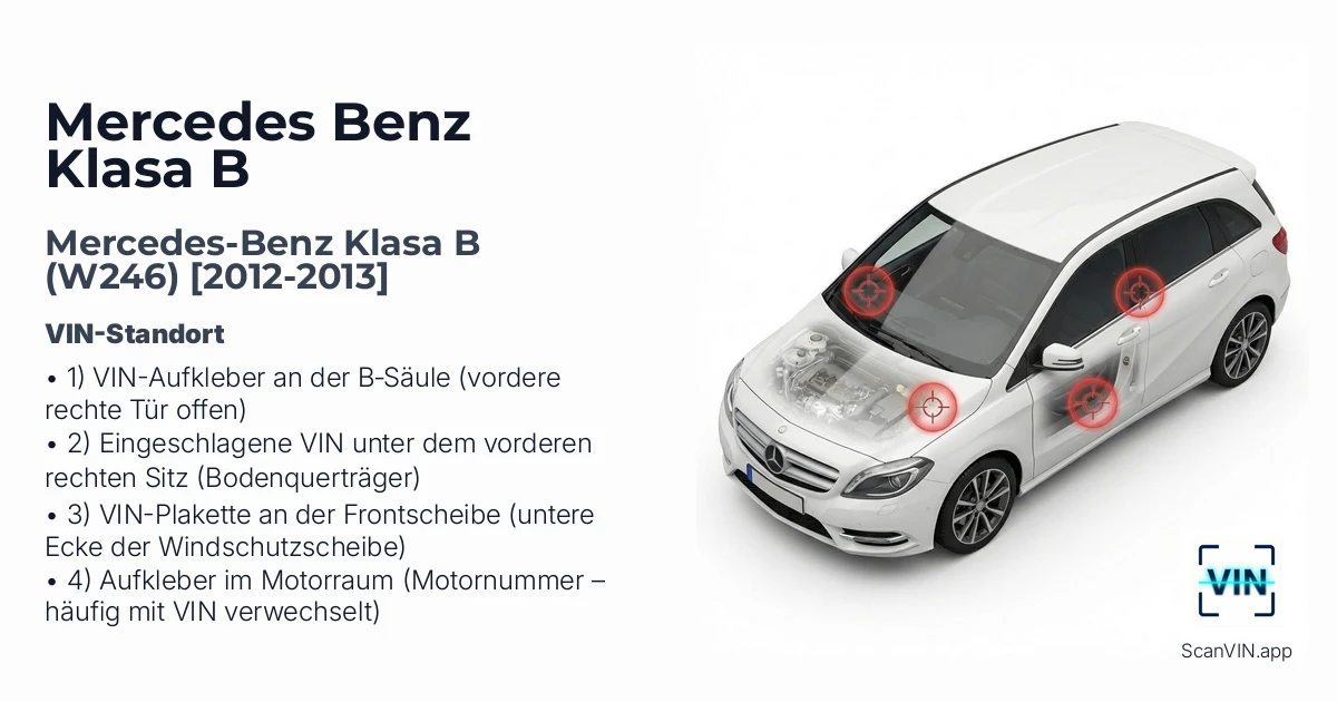 Mercedes-benz Klasa B W246 2012 2013