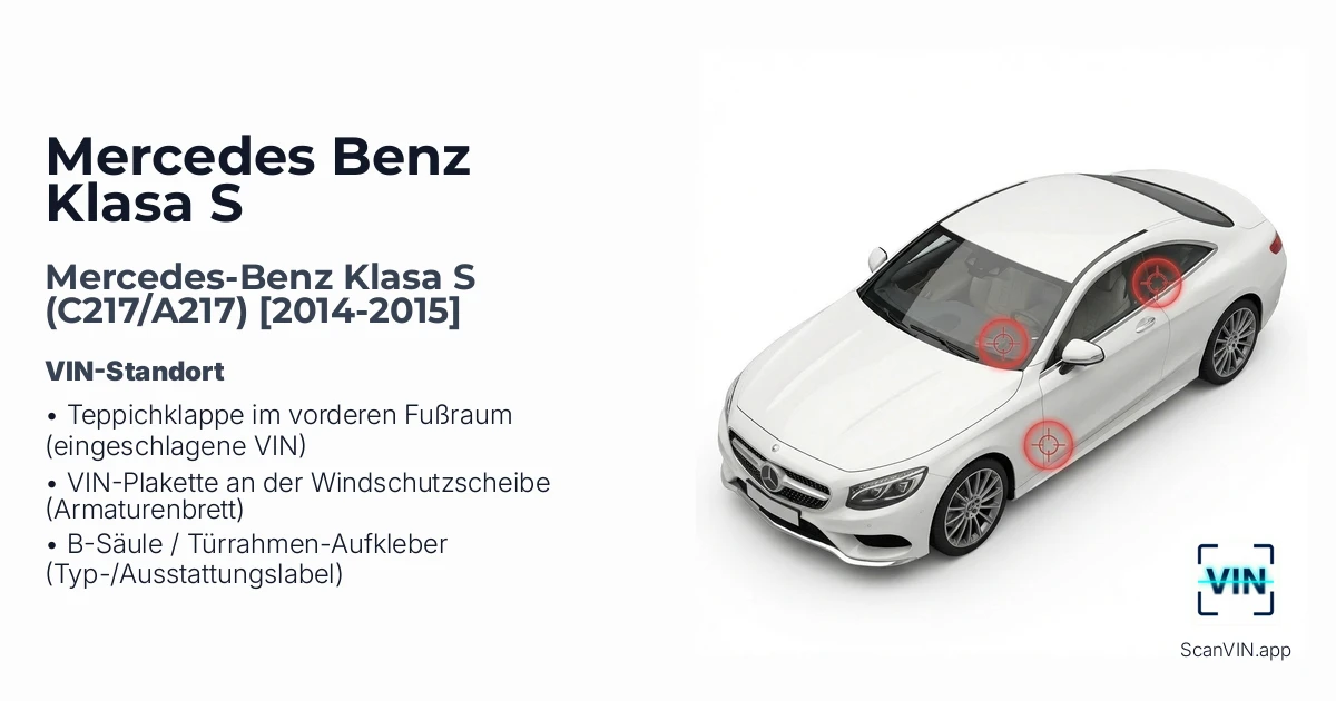 Mercedes-benz Klasa S C217a217 2014 2015