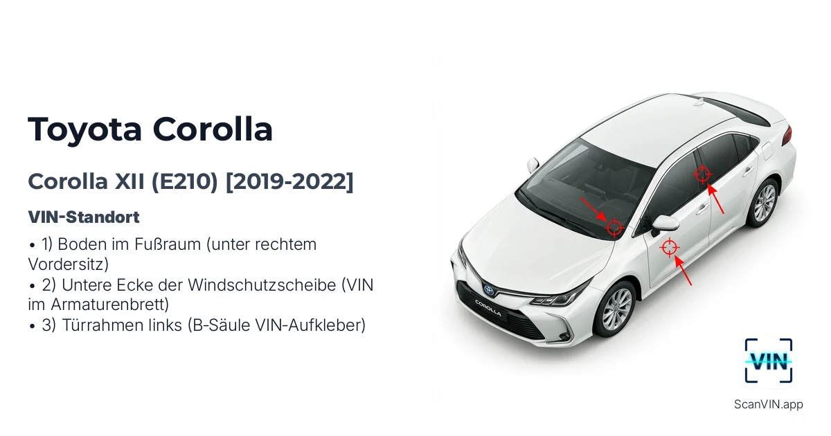 Toyota Corolla XII E210 2019 2022