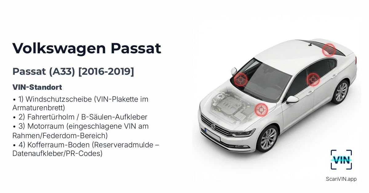 Volkswagen Passat A33 2016 2019