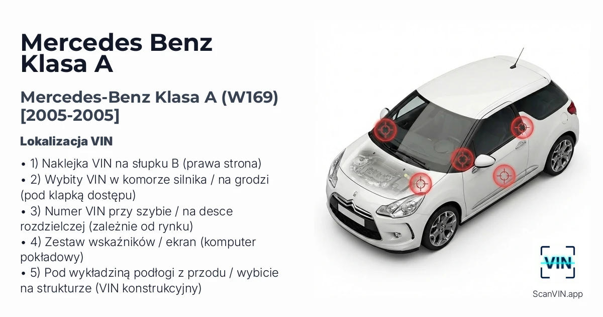 Mercedes-benz Klasa A W169 2005 2005