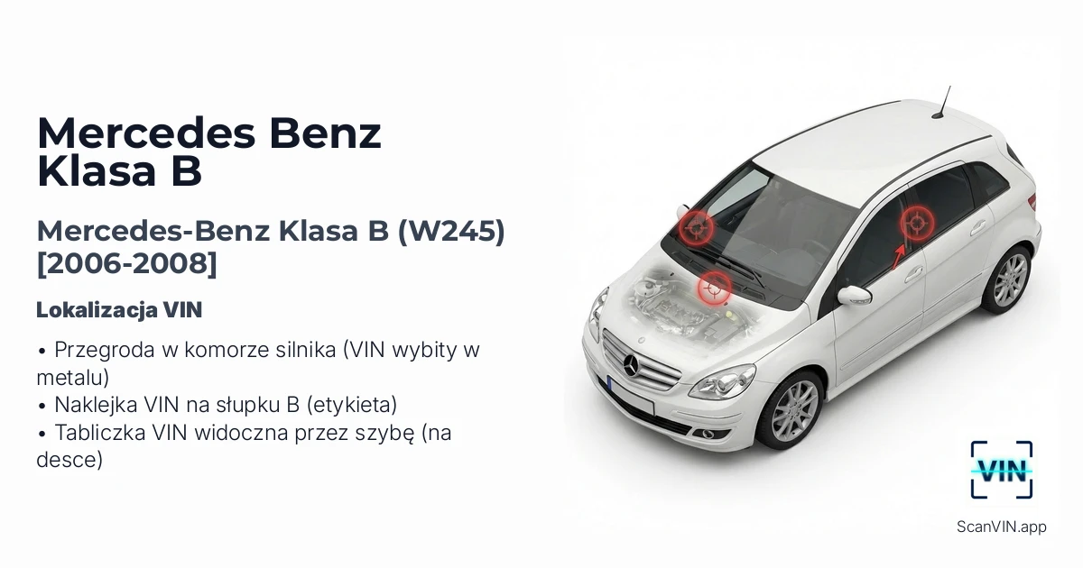 Mercedes-benz Klasa B W245 2006 2008