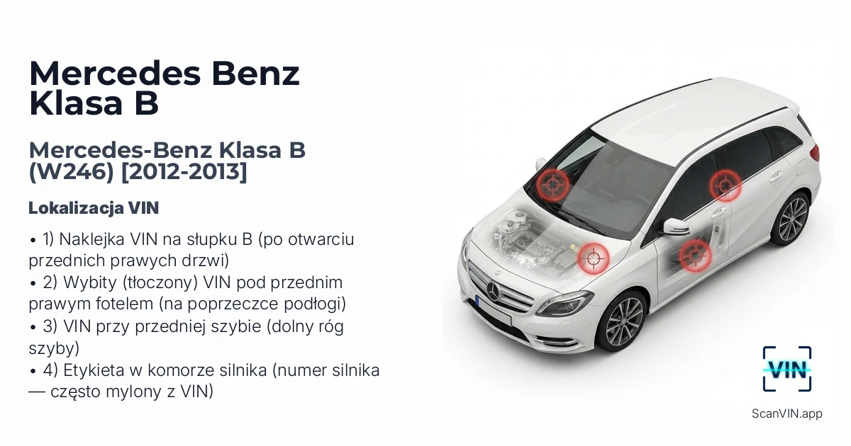 Mercedes-benz Klasa B W246 2012 2013