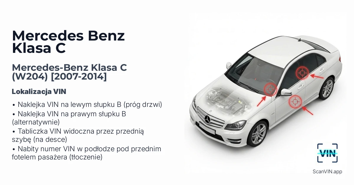 Mercedes-benz Klasa C W204 2007 2014