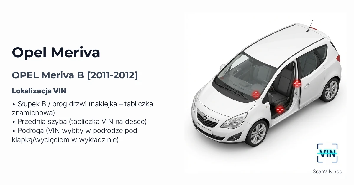 Opel Meriva B 2011 2012