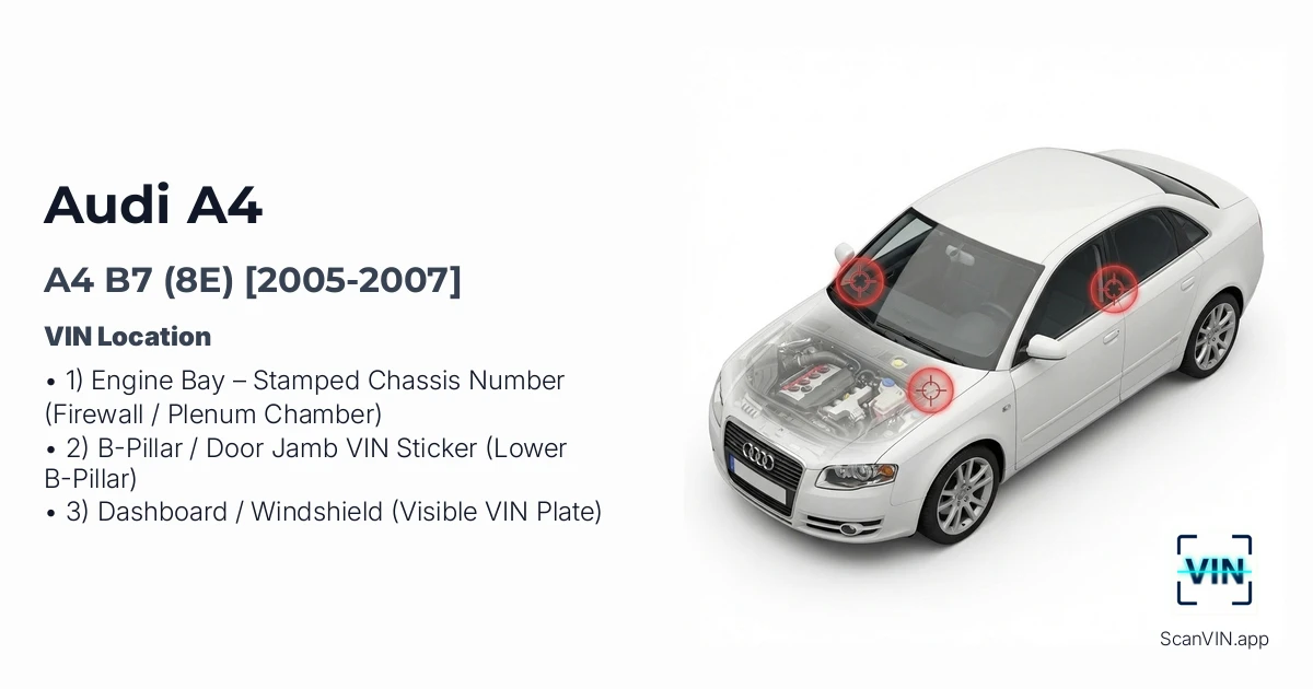 Audi A4 B7 8e 2005 2007