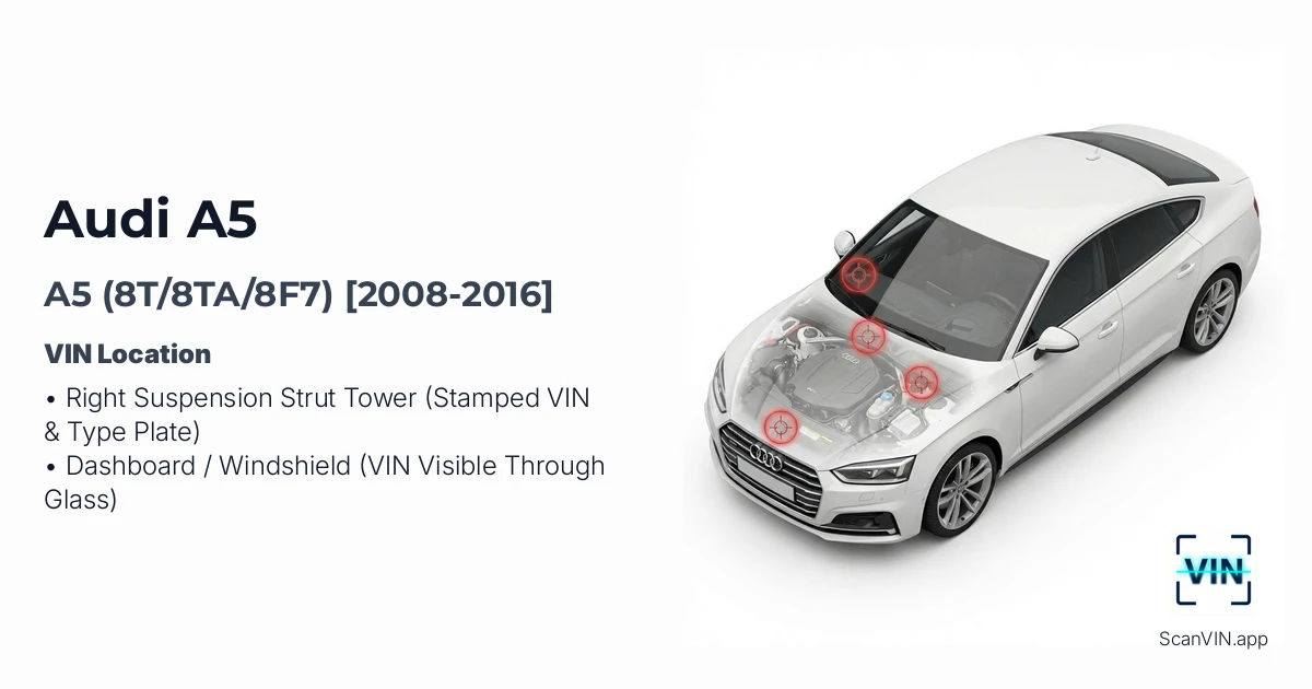 Audi A5 8t8ta8f7 2008 2016
