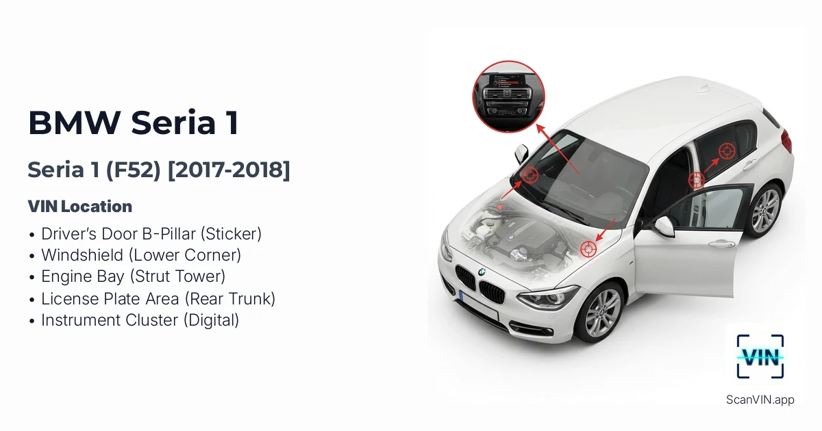 Bmw Seria 1 F52 2017 2018