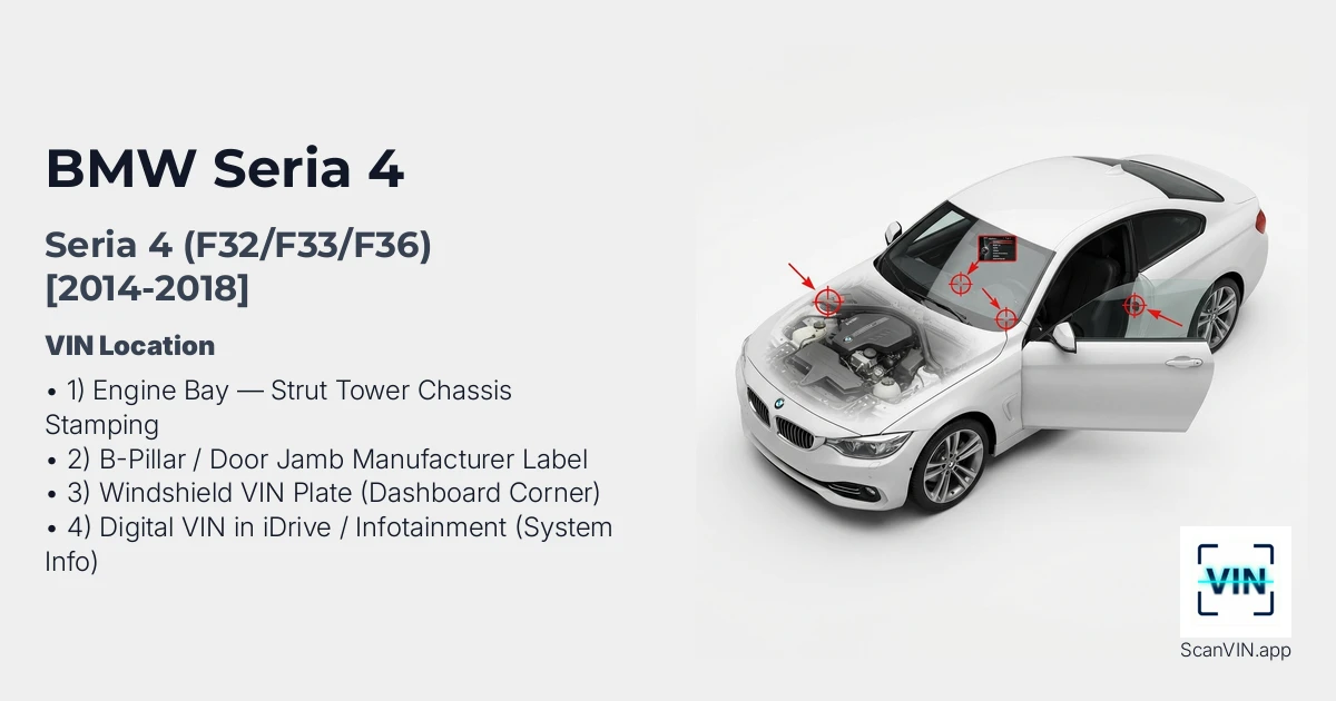 Bmw Seria 4 F32f33f36 2014 2018