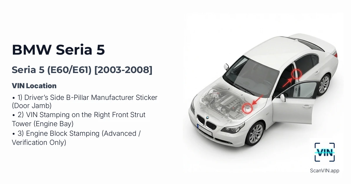 Bmw Seria 5 E60e61 2003 2008