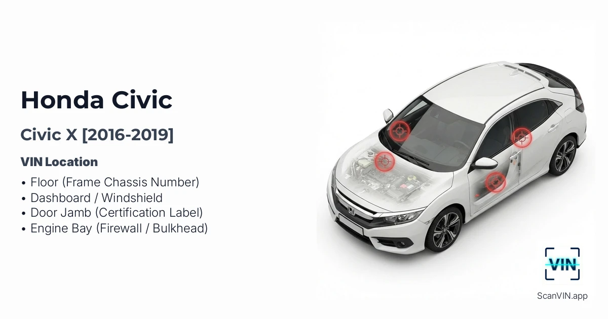 Honda Civic X 2016 2019