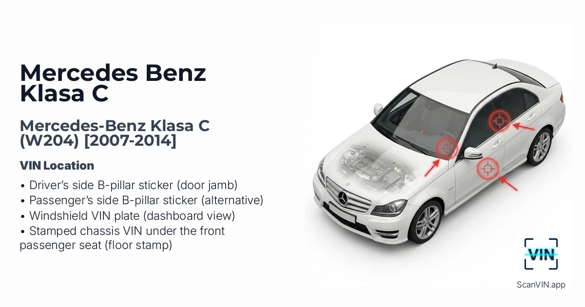 Mercedes-benz Klasa C W204 2007 2014