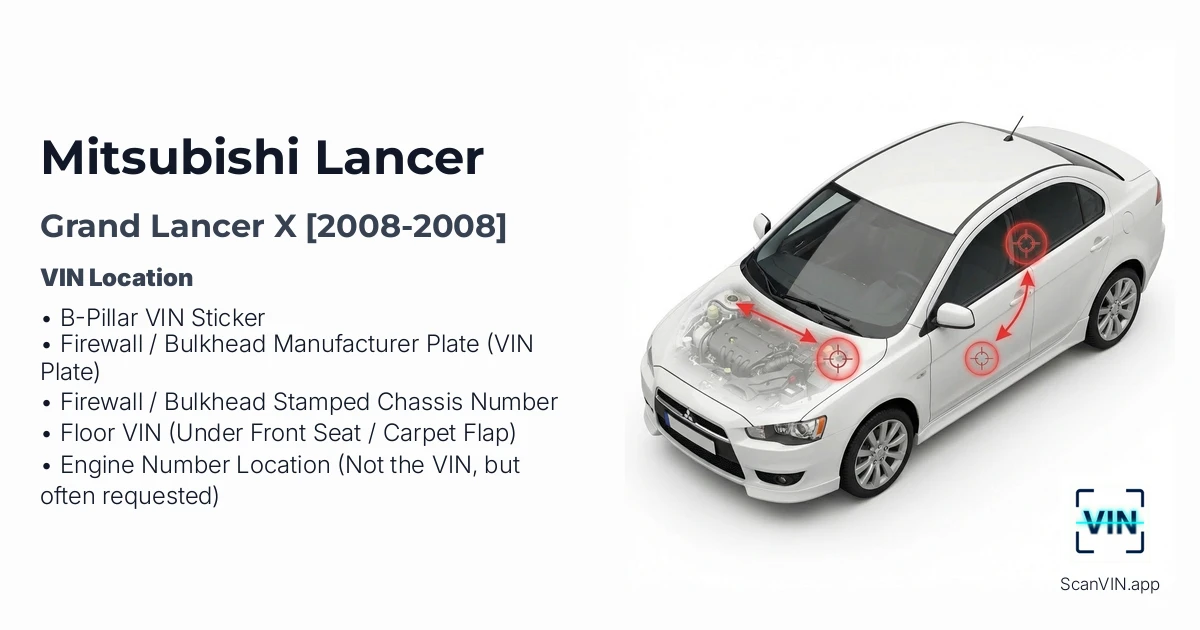 Mitsubishi Lancer Mitsubishi Grand Lancer X 2008 2008