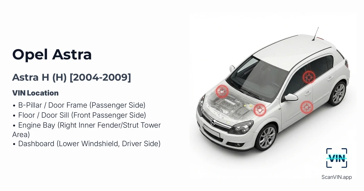 Opel Astra H H 2004 2009