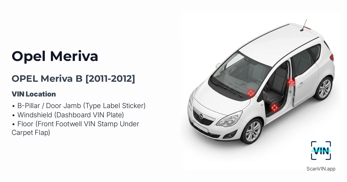 Opel Meriva B 2011 2012