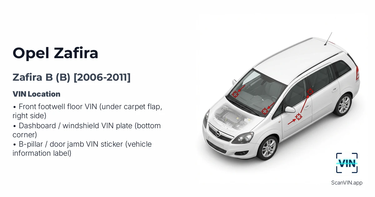 Opel Zafira B B 2006 2011