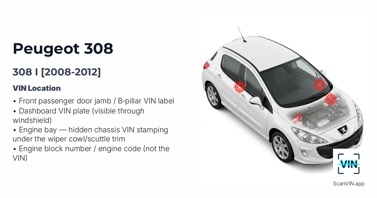 Peugeot 308 I 2008 2012
