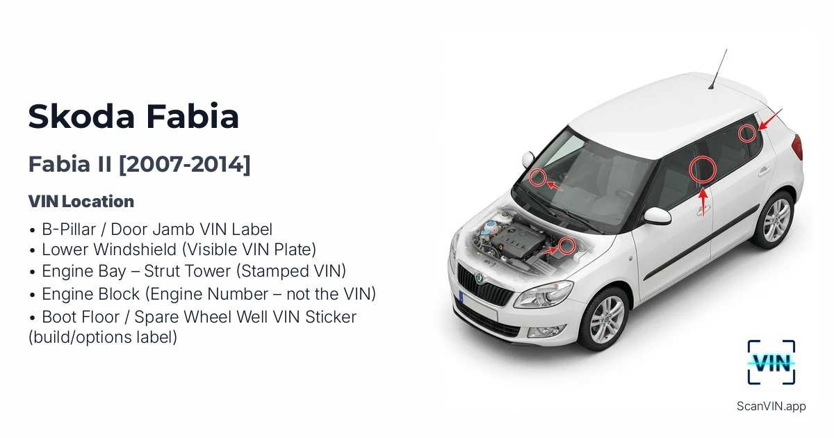 Skoda Fabia II 2007 2014