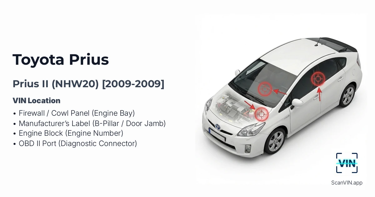 Toyota Prius II Nhw20 2009 2009