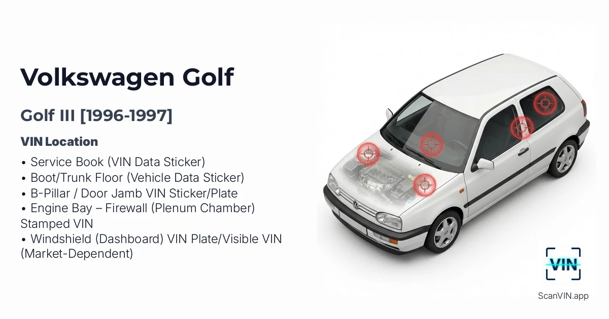 Volkswagen Golf III 1996 1997