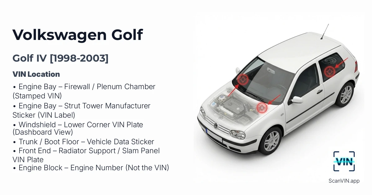 Volkswagen Golf IV 1998 2003